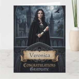 Tarjeta Felicitación de graduación de fantasía gótica con