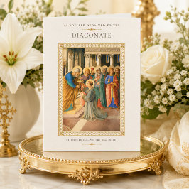 Tarjeta Felicitación de ordenación diaconal de San Esteban