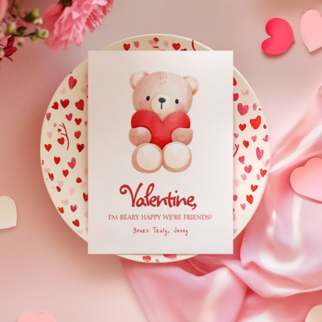 Tarjeta Felicitación de San Valentín Beary Cute (Subido por el creador)
