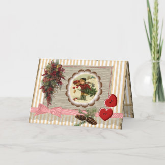 Tarjeta felicitación feliz navidad próspero