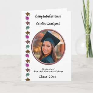 Tarjeta Felicitación Graduación 2027, Rosas Blancas