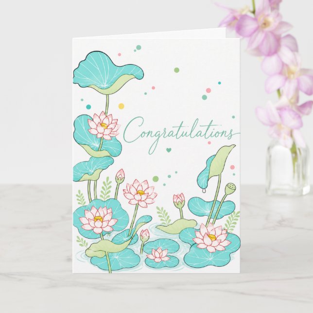 Tarjeta Felicitación minimalista (Orquídea)