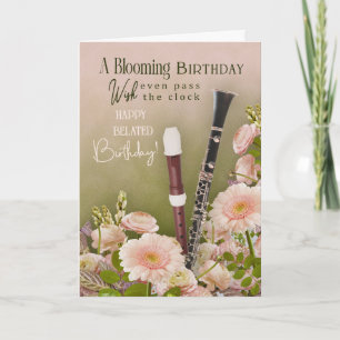 Tarjeta Felicitación Tardía de Cumpleaños para Músico de V