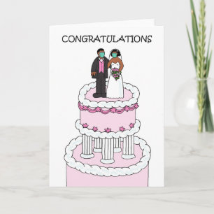 Tarjeta Felicitaciones a 19 Bodas, afroamericano