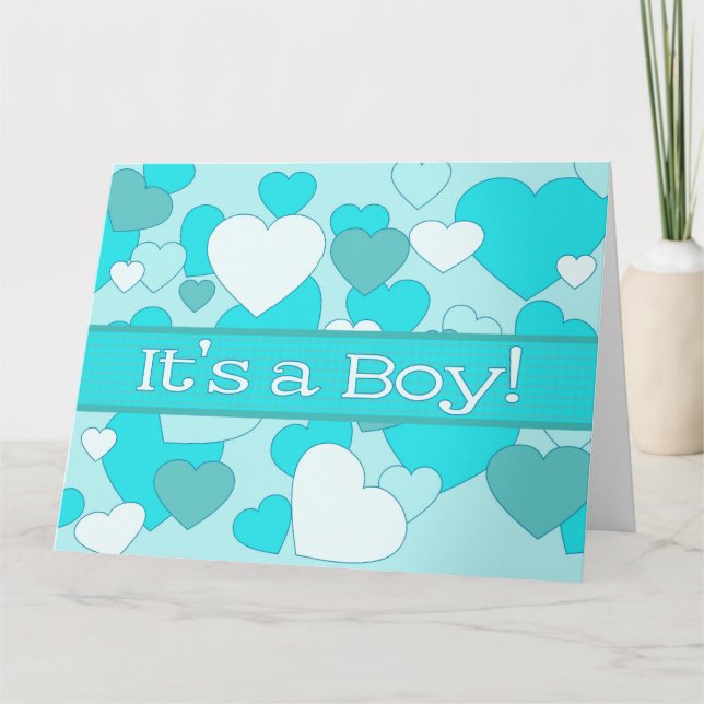 Tarjeta Felicitaciones a Baby Boy (Anverso)