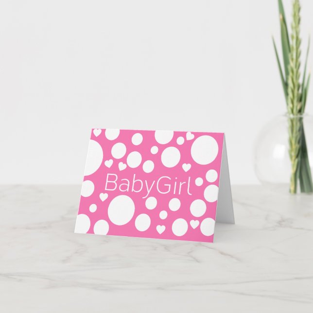 Tarjeta Felicitaciones a Baby Girl (Anverso)