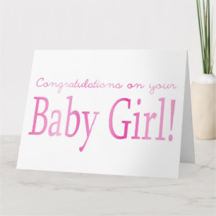 Tarjeta Felicitaciones a Baby Girl