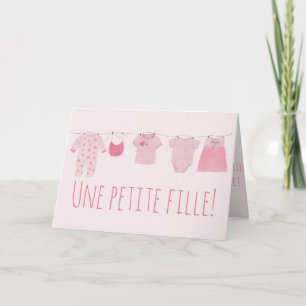 Tarjeta Felicitaciones a Baby Girl French