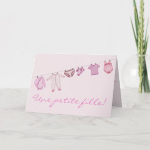 Tarjeta Felicitaciones a Baby Girl French