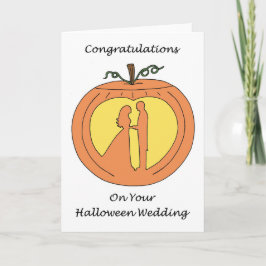 Tarjeta Felicitaciones a Boda de Halloween