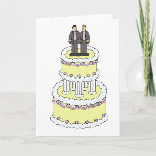 Tarjeta Felicitaciones a Boda de pareja gay masculina