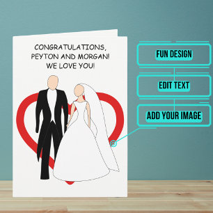 Tarjeta Felicitaciones a Bodas de parejas formales animada
