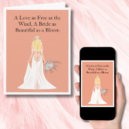 Tarjeta Felicitaciones a Boho Blonde Bride Bride Bridal Sh