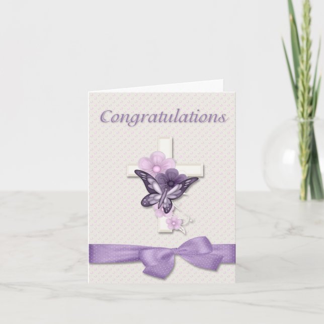 Tarjeta Felicitaciones a Christening (Anverso)