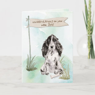 Tarjeta Felicitaciones a Cocker Spaniel por nuevo perro