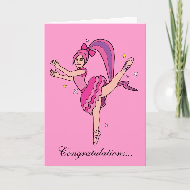 Tarjeta ¡Felicitaciones a Dance Recital! (Anverso)