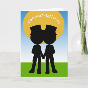 Tarjeta Felicitaciones a dos Grooms en Top Sats Gay Boda