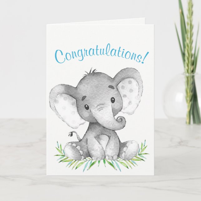 Tarjeta Felicitaciones a Elephant Boy (Anverso)