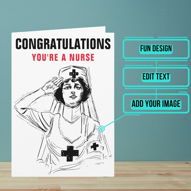 Tarjeta Felicitaciones a enfermera graduada (This card that is perfect for a nurse graduate.)