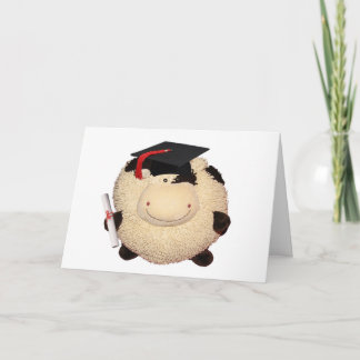 Tarjeta Felicitaciones a feliz graduado de vaca