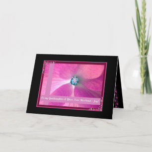 Tarjeta Felicitaciones a GODDAUGHTER y al nuevo Boda del m