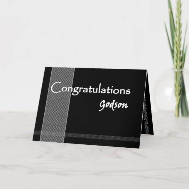 Tarjeta Felicitaciones a GODSON Boda (Anverso)