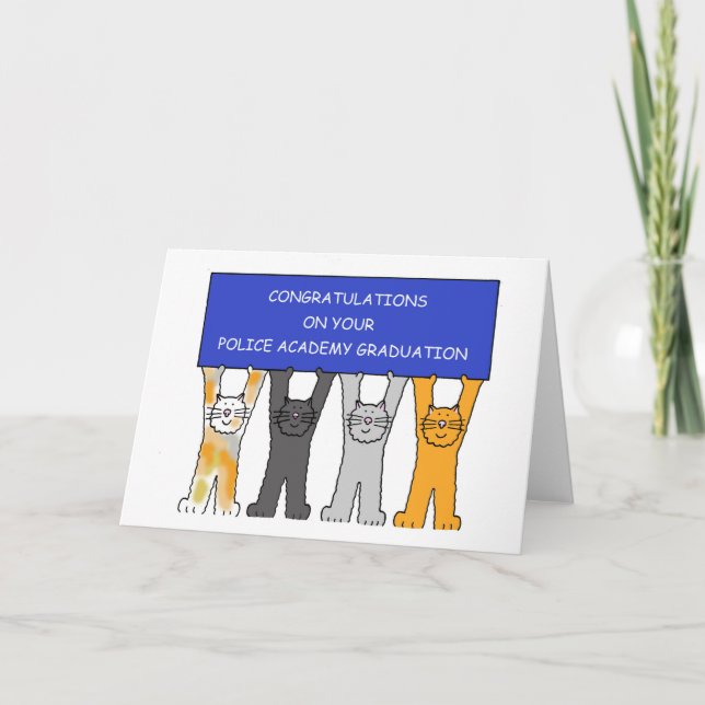 Tarjeta Felicitaciones a graduados de la Academia de Polic (Anverso)