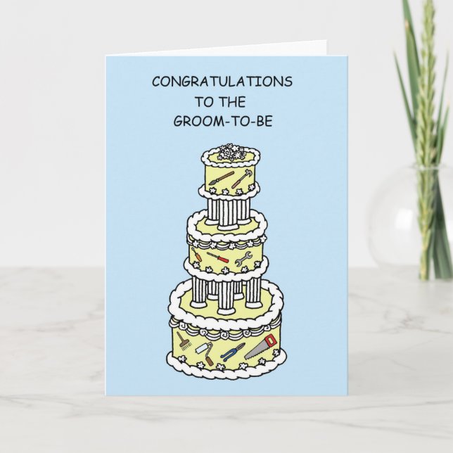 Tarjeta Felicitaciones a Groom para ser pastor y herramien (Anverso)
