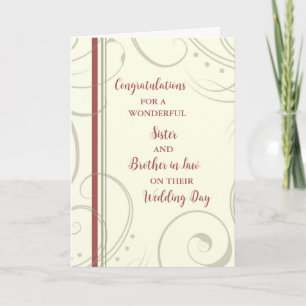 Tarjeta Felicitaciones a Hermana y Hermano en Derecho