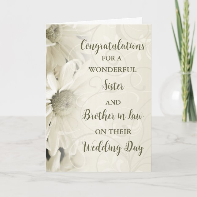 Tarjeta Felicitaciones a Hermana y Hermano en el Día de la (Anverso)