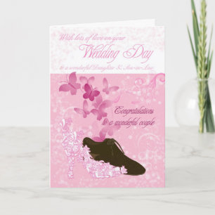 Tarjeta Felicitaciones a hija y yerno en su día de boda