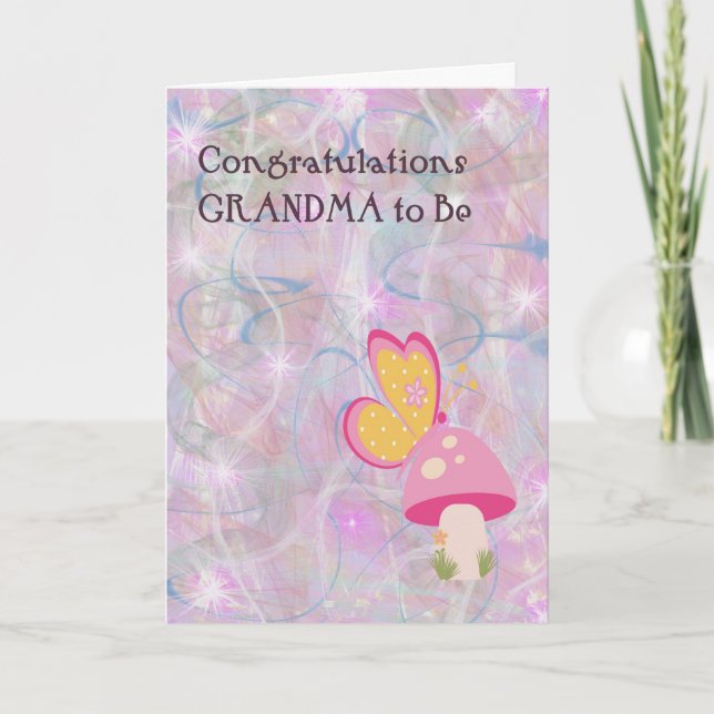 Tarjeta Felicitaciones a la abuela de la tarjeta. Rosa (Anverso)