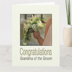 Tarjeta Felicitaciones a la abuela del boda novio