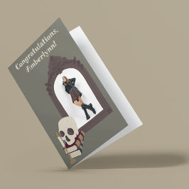 Tarjeta Felicitaciones a la academia de medicina oscura