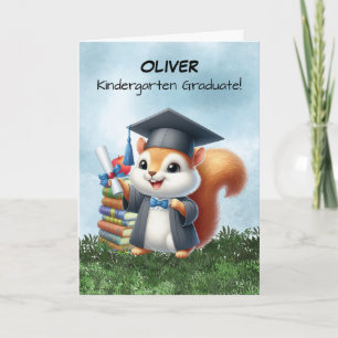 Tarjeta Felicitaciones a la ardilla de graduación de jardi