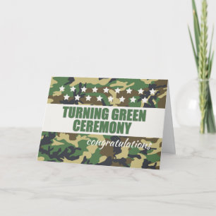 Tarjeta Felicitaciones a la ceremonia verde por las estrel