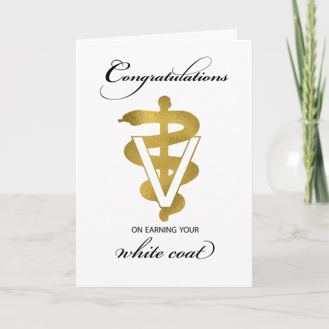 Tarjeta Felicitaciones a la ceremonia veterinaria de la ba (Anverso)