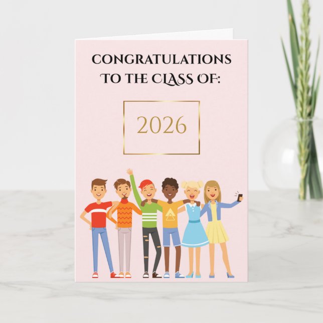 Tarjeta Felicitaciones a la clase fuera (Anverso)