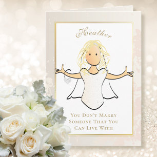 Tarjeta Felicitaciones a la futura novia en la despedida d