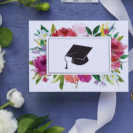 Tarjeta Felicitaciones a la Graduada Floral