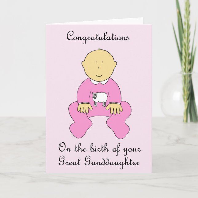 Tarjeta Felicitaciones a la Gran Nieta (Anverso)
