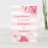 Felicitaciones a la hija diosa y a su Boda marido
