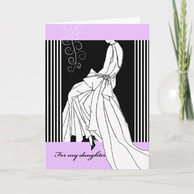 Tarjeta Felicitaciones a la hija por su Boda (Anverso)
