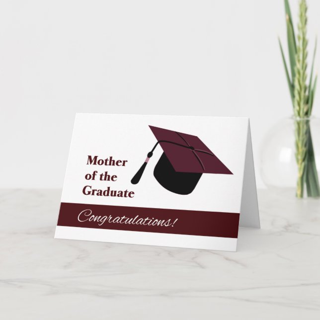 Tarjeta Felicitaciones a la madre del graduado (Anverso)