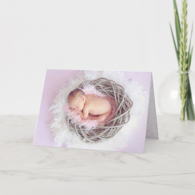 Tarjeta Felicitaciones a la niña bebé (Anverso)