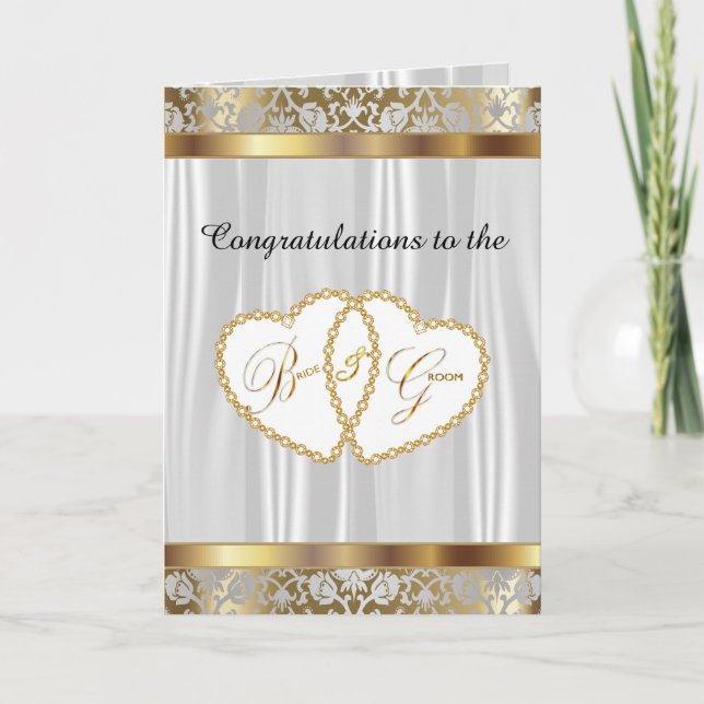 Tarjeta Felicitaciones a la novia y al Groom - Boda (Anverso)