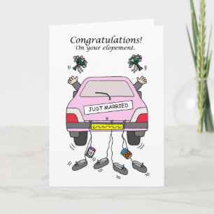 Tarjeta Felicitaciones a la pareja gay Elopement