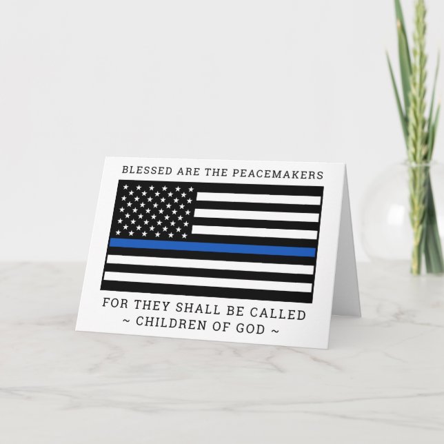 Tarjeta Felicitaciones a la policía por la aplicación de l (Anverso)