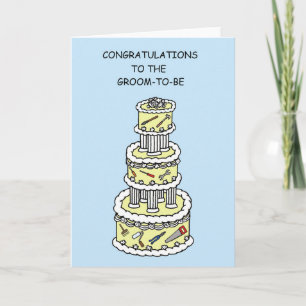 Tarjeta Felicitaciones a la Torta y Herramientas del Novio