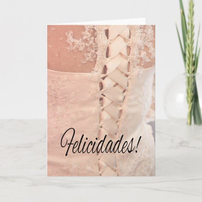 Tarjeta Felicitaciones a los Bodas españoles (Anverso)